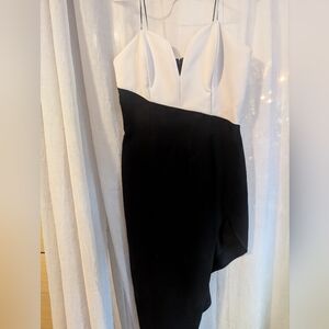 Amanda Uprichard Strapless Black and White Dress